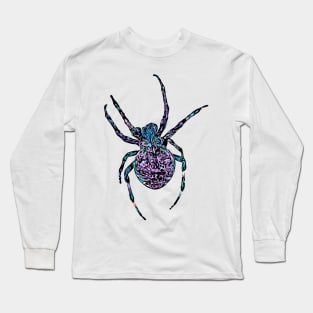 Cotton Candy Spider Fierce Orb-Weaver Pink Purple Blue Long Sleeve T-Shirt